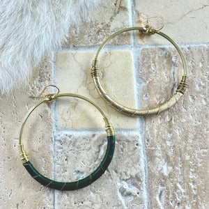 Large Leather Hoops